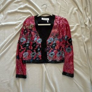 Saks Fifth Avenue Sparkle Pink Blazer, size 8